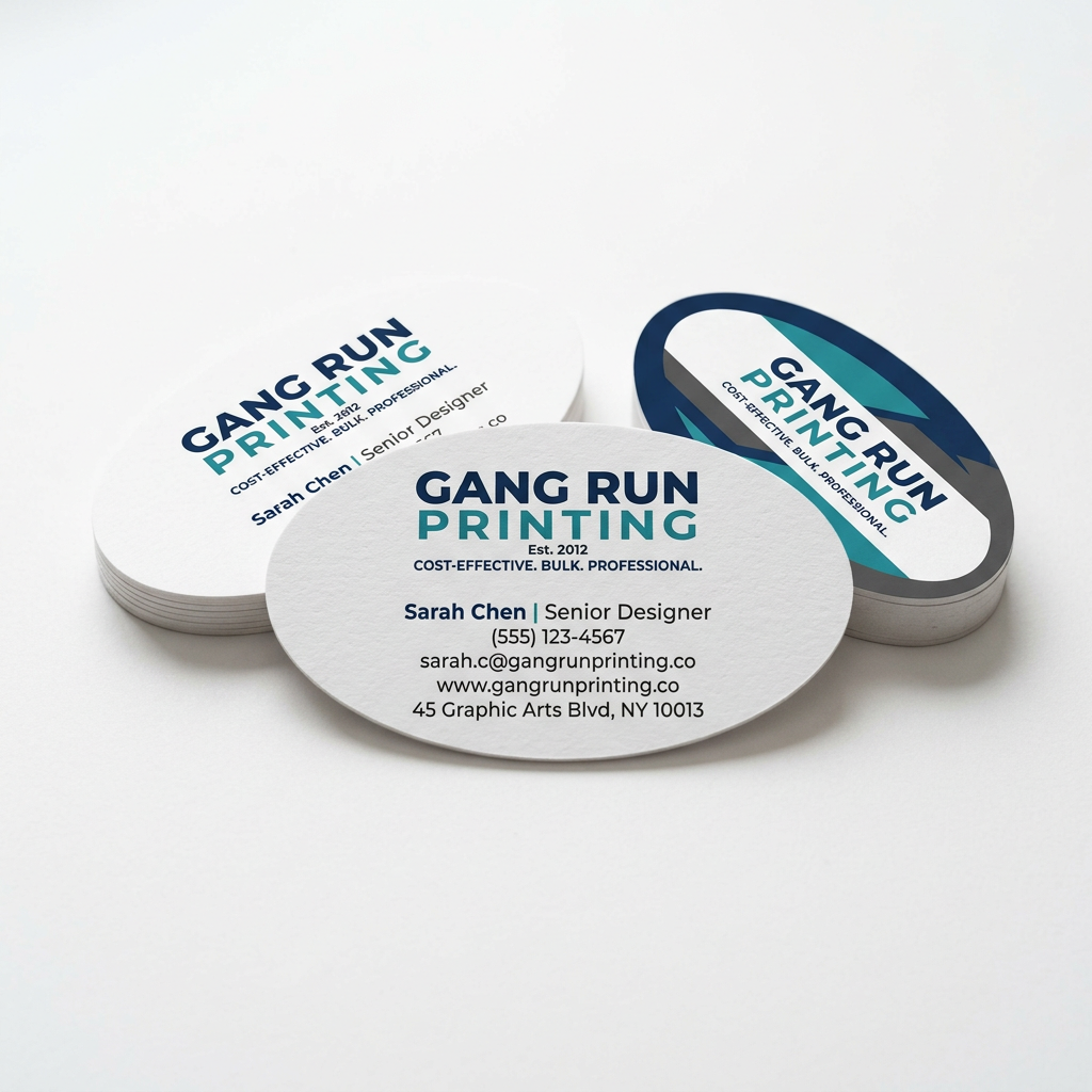 Oval Business Card Printing